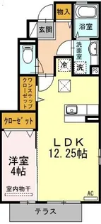 ピュアヒルズ【1階】の間取り