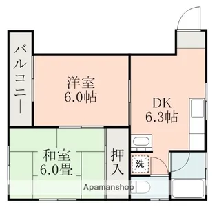 第2梶原ハイツ【2階】の間取り