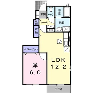 シェルクレールⅡ【1階】の間取り