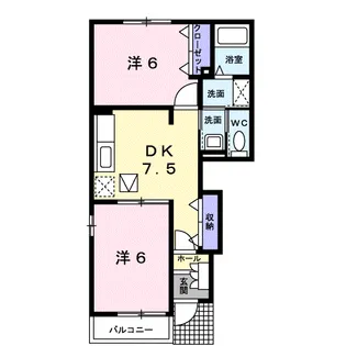 ベルアンジュ【1階】の間取り