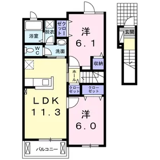 ATフラン Ⅰ【2階】の間取り