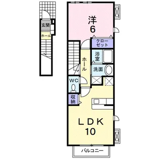 CASA RIVIERA【2階】の間取り