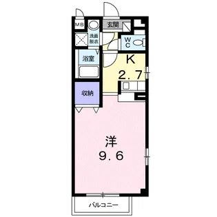 NK坂之上【2階】の間取り