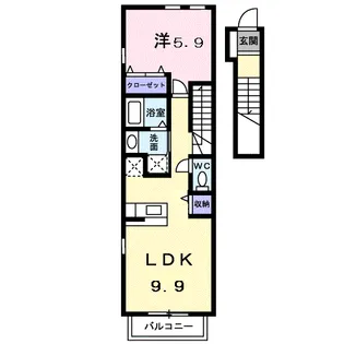 フローラル【203号室】の間取り