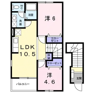 リバーサイドT・J【2階】の間取り