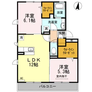ウェルネスS・A【2階】の間取り