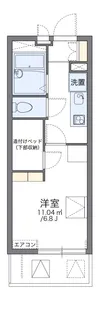 レオパレス中州【2階】の間取り