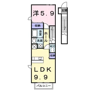 シーメンズ【2階】の間取り