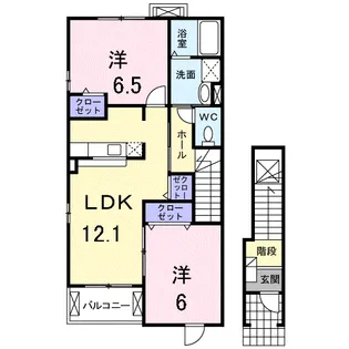 メゾン ジェルメⅡ【2階】の間取り