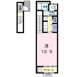 EASTAVENUE【202号室】の間取り