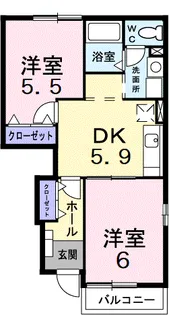 サン・ブリーズ【1階】の間取り