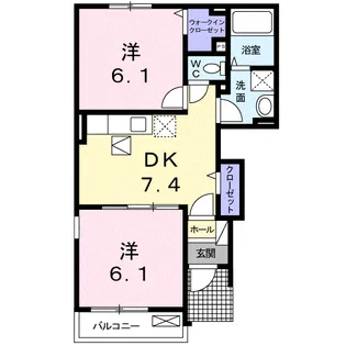 CASA RUHE.S・W Ⅰ【1階】の間取り