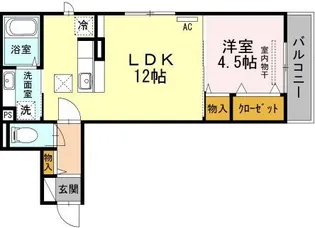 フェリーチェ西田【2階】の間取り