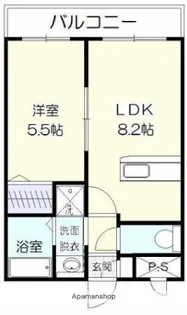 ヴェルビュー郡元【405号室】の間取り
