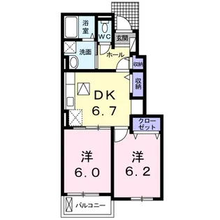 アマテラスまのせ A棟【1階】の間取り