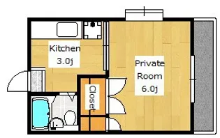 サンシャイン郡元【3階】の間取り