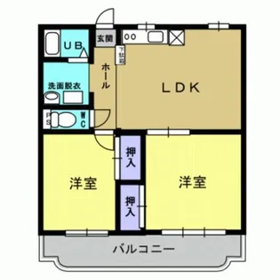 第1小川ハイツ【3階】の間取り