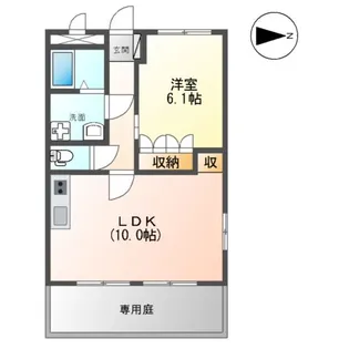 スモールガーデン 巧【1階】の間取り