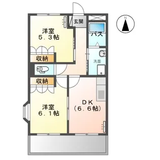 サンフォレスト【105号室】の間取り