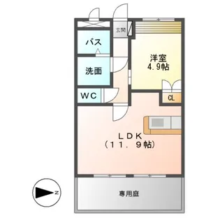 ベルメゾン・ルージュ【106号室】の間取り