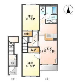 GROW STAGE【202号室】の間取り