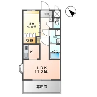 アイリスMAKISE【1階】の間取り