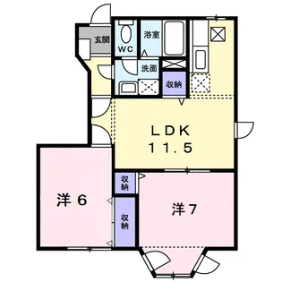 グリーンヒル西【1階】の間取り