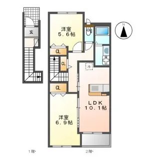 リーブル108【203号室】の間取り