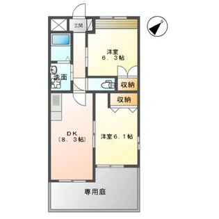 VIVO B.H.T【103号室】の間取り