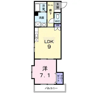 リバーサイド梶原【2階】の間取り