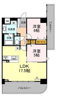 D GRANDE鹿児島中央【4階】の間取り