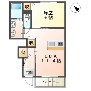 L’ETOILE【1階】の間取り