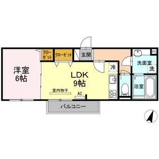 ポラリスうすき【2階】の間取り