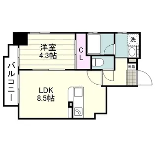 Fシリーズ南林寺【0802号室】の間取り
