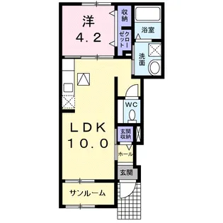 アベニール【1階】の間取り