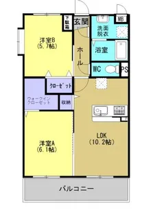 コモードII【2階】の間取り