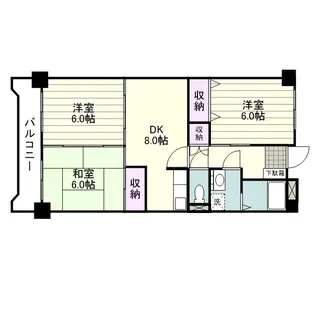 アマランス西田【0502号室】の間取り