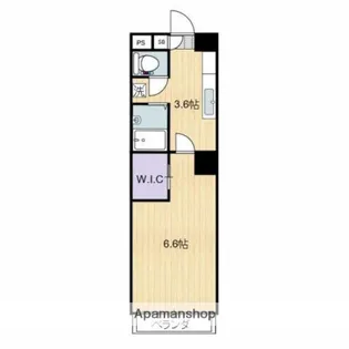 サンハイツ唐湊【407号室】の間取り