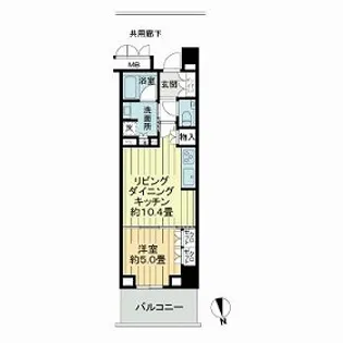 ザ・パークハウス鹿児島中央タワー【1511号室】の間取り