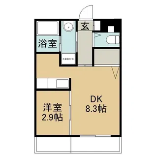 ミーティア【302号室】の間取り