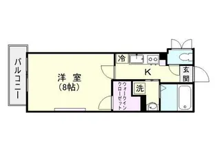 ビーアンビシャス【402号室】の間取り