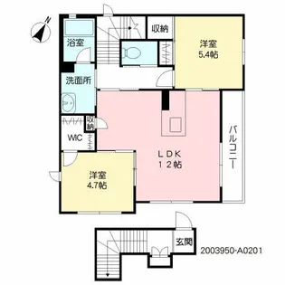 ストーン マウンド【1階】の間取り