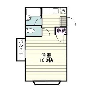 ビッグバーンズマンション下荒田【0202号室】の間取り