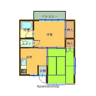 水口アパート【2階】の間取り