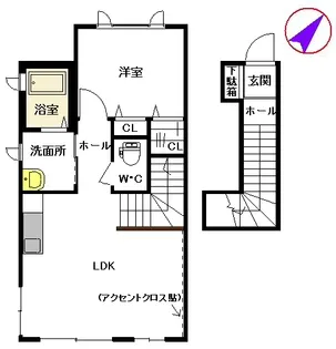 シャーメゾン ブルーフィッシュ【201号室】の間取り