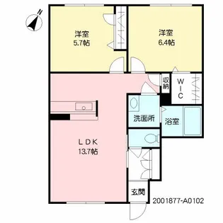 シャーメゾン・ボヌール【102号室】の間取り
