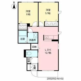 シャーメゾンさくらA棟【1階】の間取り