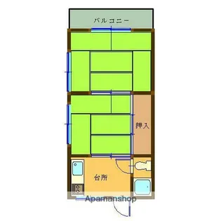 コーポ水勝【2階】の間取り