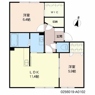 シャーメゾン御所の杜【1階】の間取り