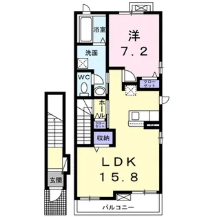 ララ・フィオーレ Ⅰ【2階】の間取り